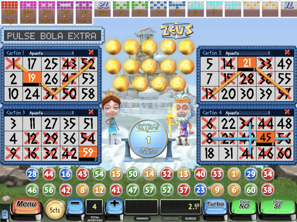 Zeus Bingo Extra Ball spilleautomat